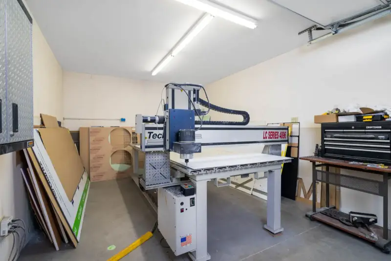 CNC router that cuts sign faces, letters, and panels