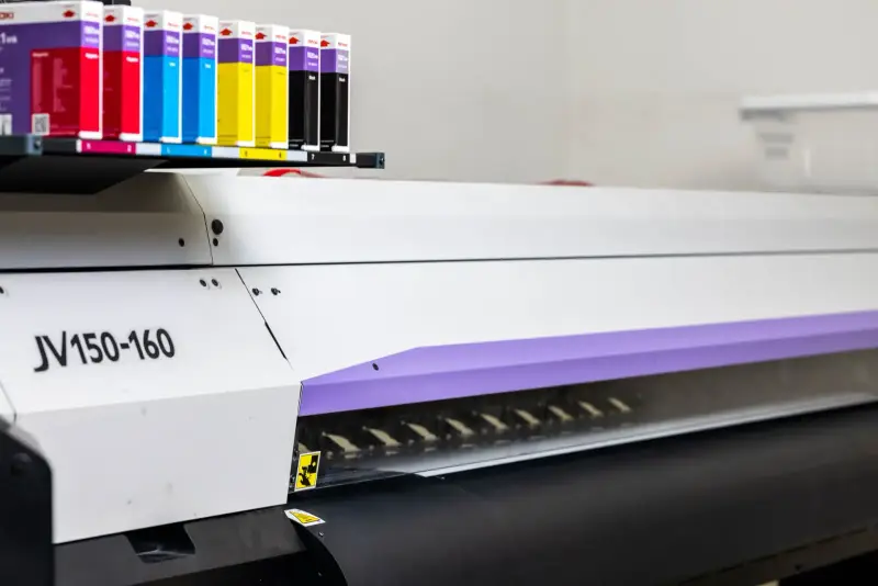 Wide-format printer used for window graphics