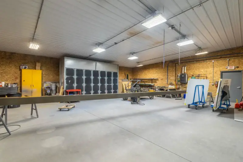 Signs Limited sign fabrication shop floor in Steubenville, Ohio